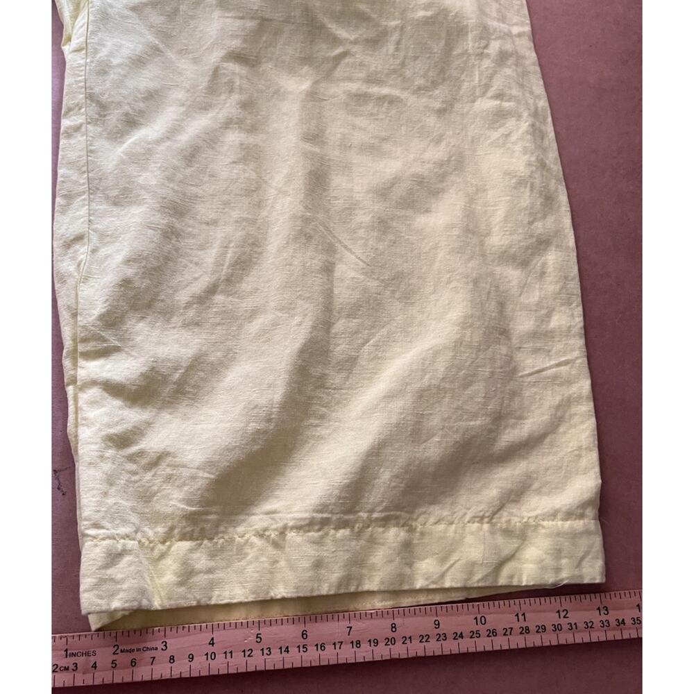Ilana Kohn Jumpsuit XXS Tennis Ball Yellow Linen Cotton Wide Leg Made USA - Picture 7 of 11